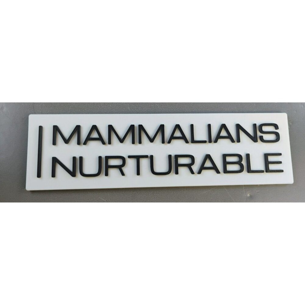 Mammalians Nurturable Door Sign Inspired by Severance and Lumon 3D printed